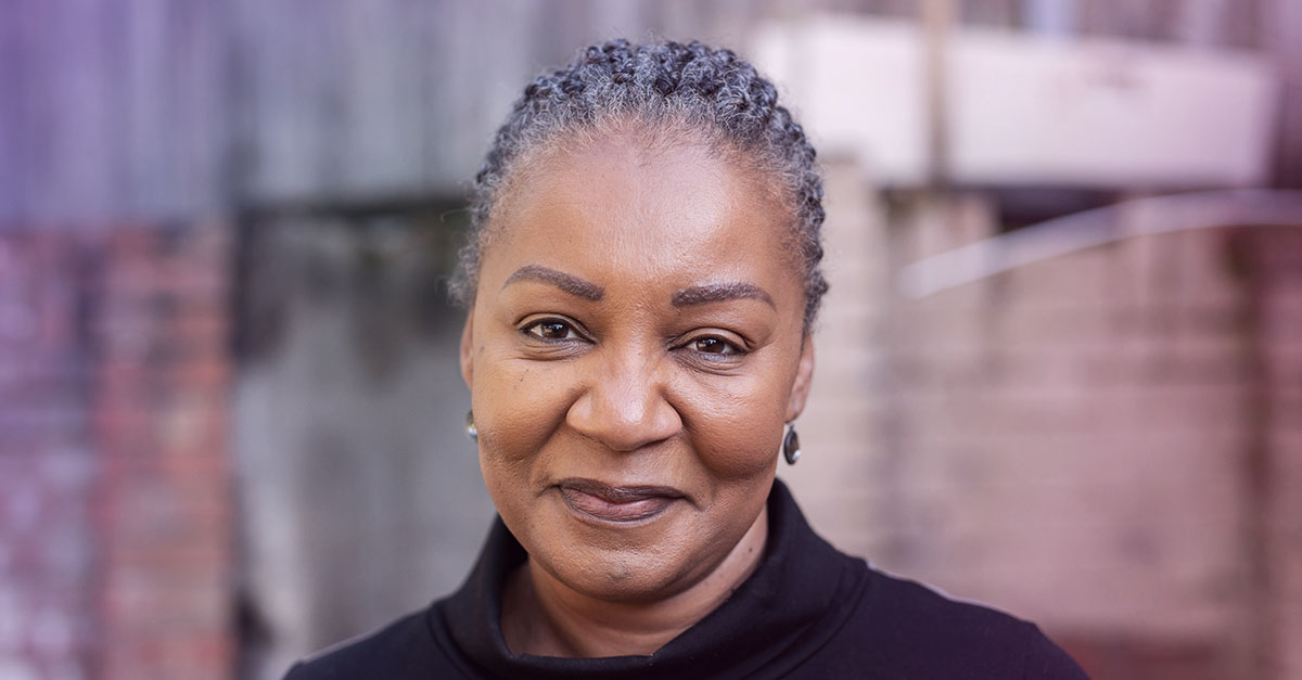 african american woman with gray hair